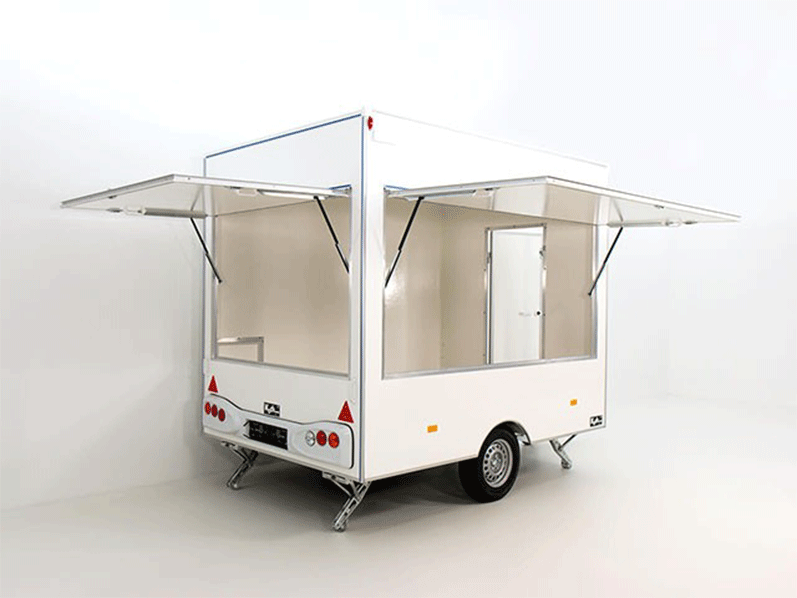 Kofferanhänger BK Verkaufsanhänger 200 × 300 cm Höhe: 230 cm 1,3 t