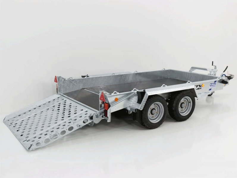 Ifor Williams Baumaschinenanhänger GH1054AB 163×305 3,5 t, Rampe