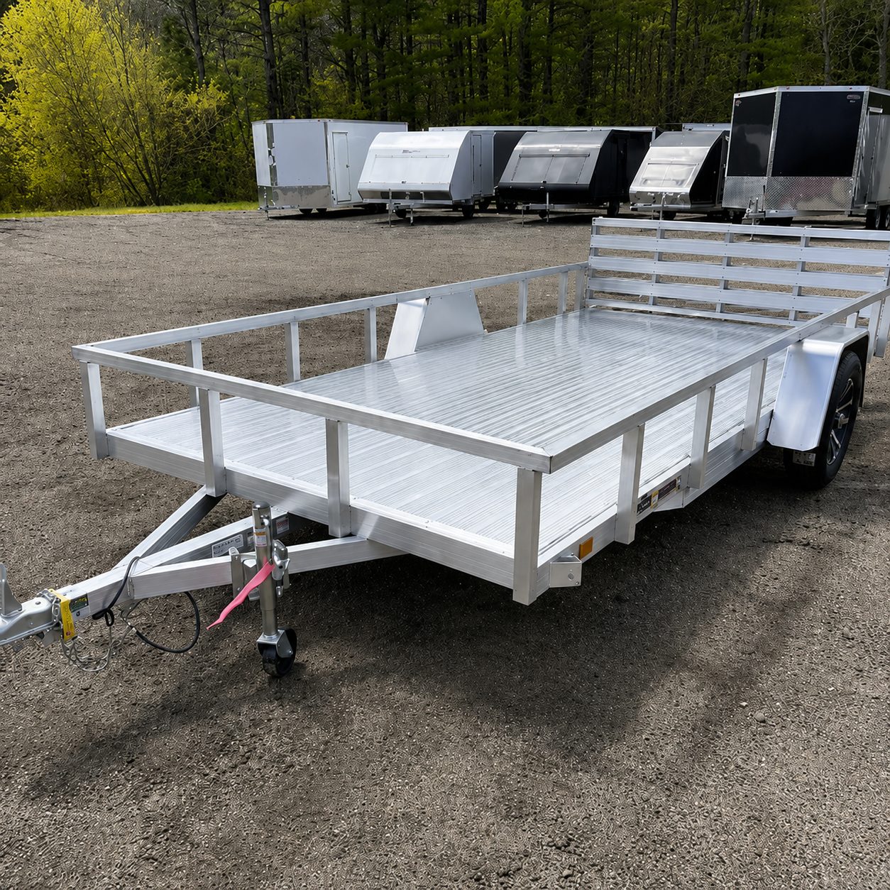 Sport Haven Aluminium-Nutzanhänger 7 × 14 ft, 3K, mit Aluminium-Ladeboden und klappbarer Heckrampe