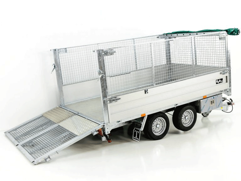Twintrailer Multi-Heckkipper TT30-30 3,0 t, 183x309x40/120 cm, Tandem, LED