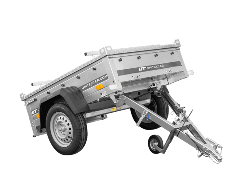 Einachsanhänger 750 kg 150×106 Garden Trailer 150 KIPP mit Alu-Deckel