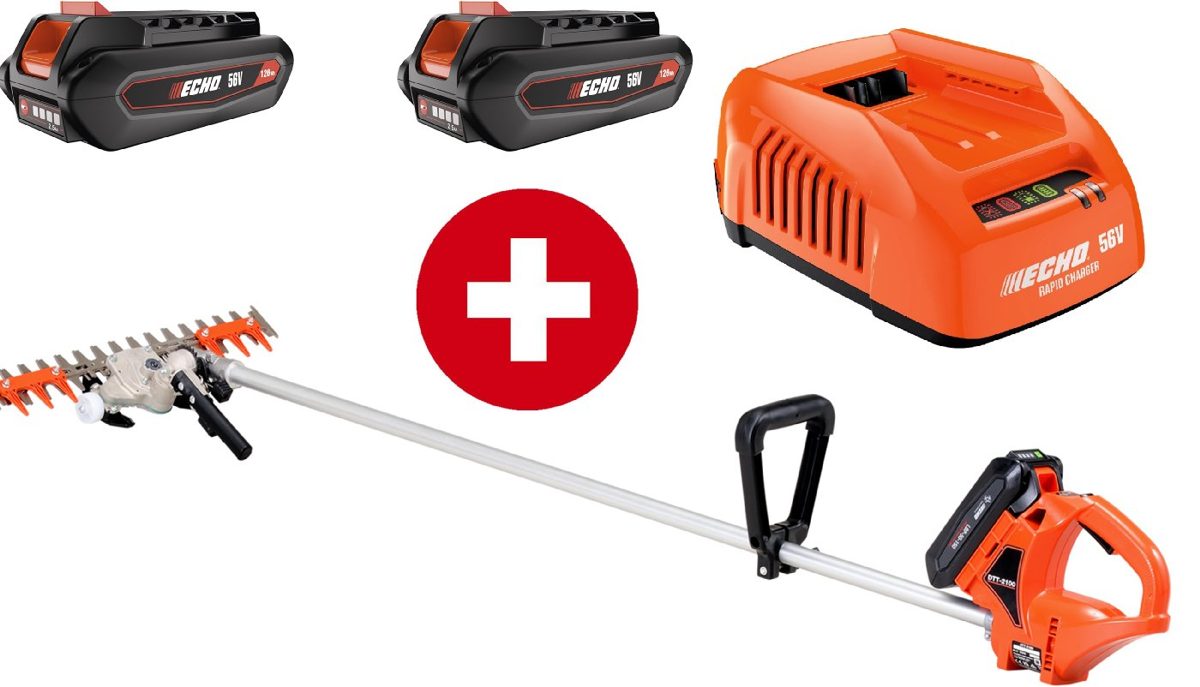 ECHO battery sickle bar mower DTT-2100 with 2 x 2,5 Ah battery and charger