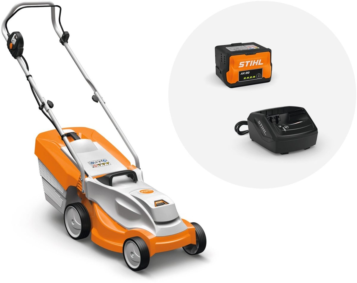 STIHL battery lawn mower RMA 235 Set with battery AK 20 and charger AL 101