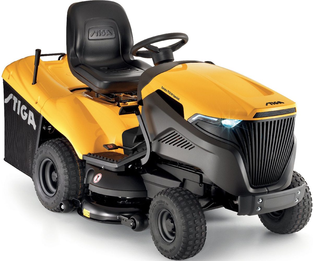 Stiga ride-on tractor Estate 7102 W Special HONDA with mulch plug, tow hitch and charger
