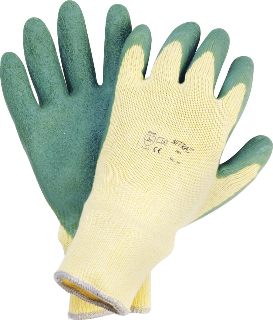 NITRAS-Fünffingerhandschuh Latex teilbeschichtet Gr.10